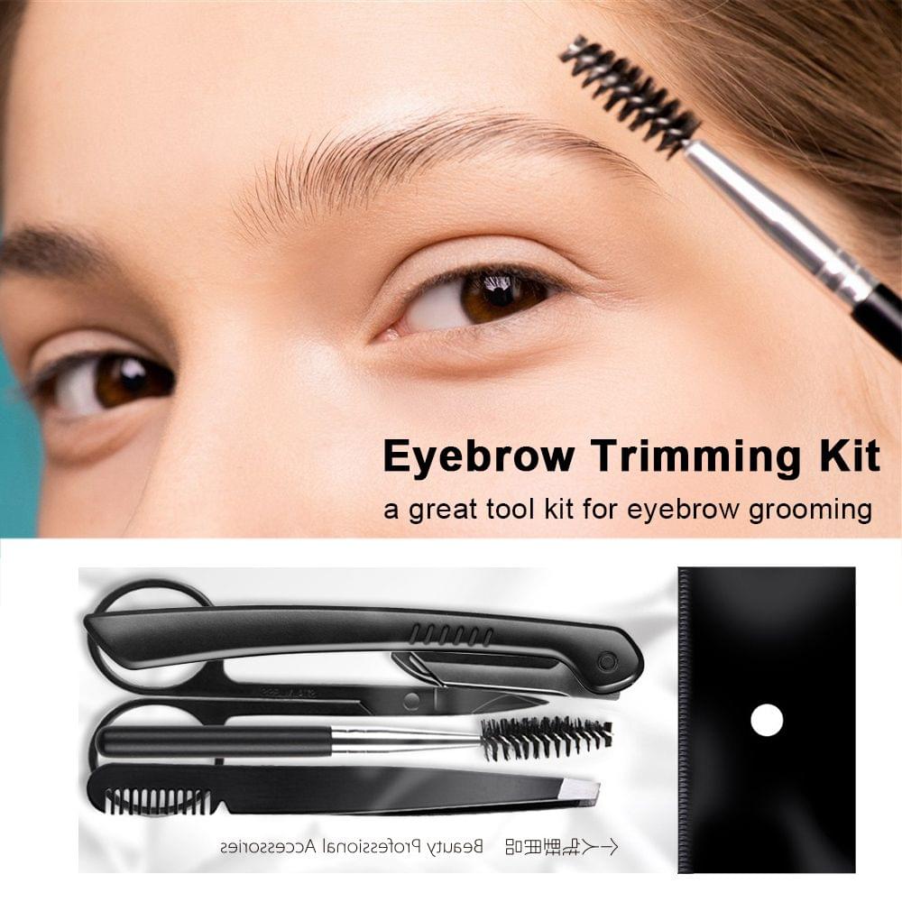 Eyebrow Trimming Kit 4PCS Stainless Steel Eyebrow Tools