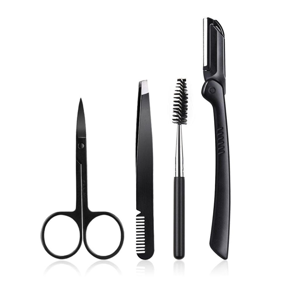 Eyebrow Trimming Kit 4PCS Stainless Steel Eyebrow Tools