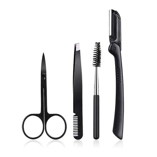 Eyebrow Trimming Kit 4PCS Stainless Steel Eyebrow Tools