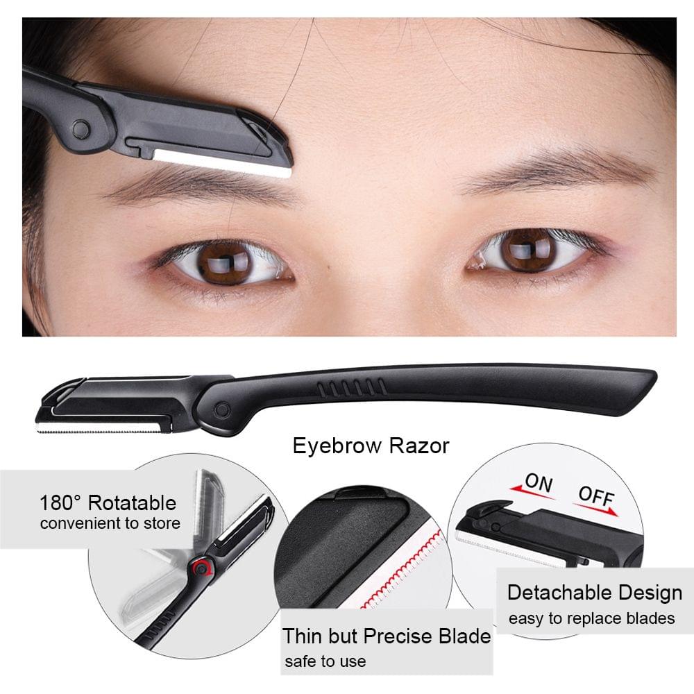 Eyebrow Trimming Kit 4PCS Stainless Steel Eyebrow Tools