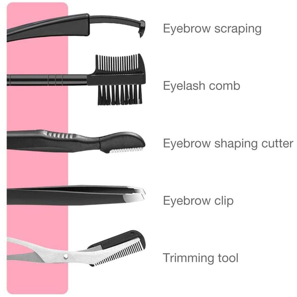 5in1 Eyebrow Grooming Kit Eyelash Comb Eyebrow Shaping