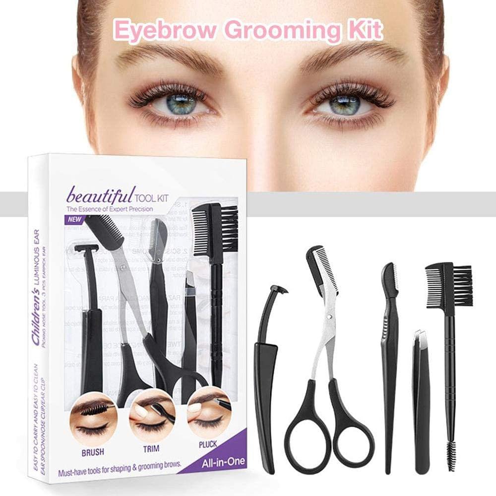 5in1 Eyebrow Grooming Kit Eyelash Comb Eyebrow Shaping