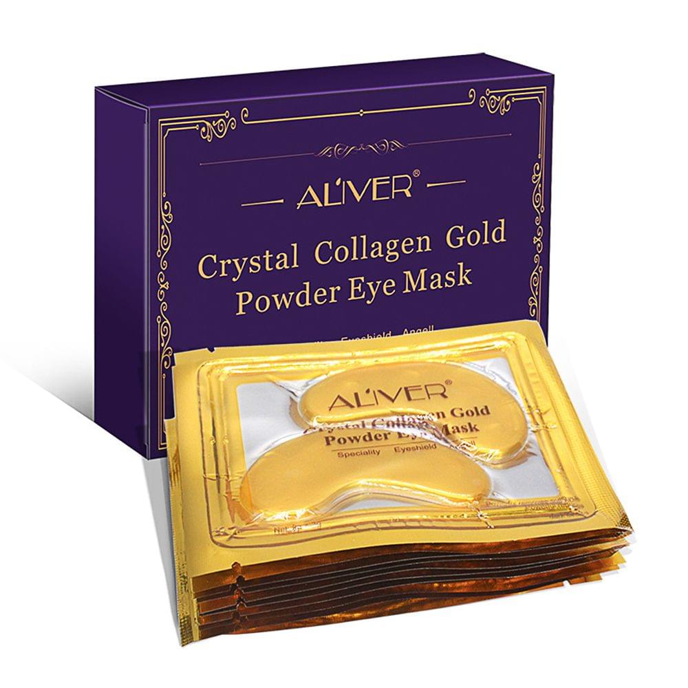 10 Pairs Moisturizing Gold Crystal Collagen Eye Mask - 10 Pairs