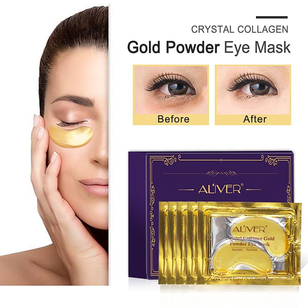 10 Pairs Moisturizing Gold Crystal Collagen Eye Mask - 10 Pairs