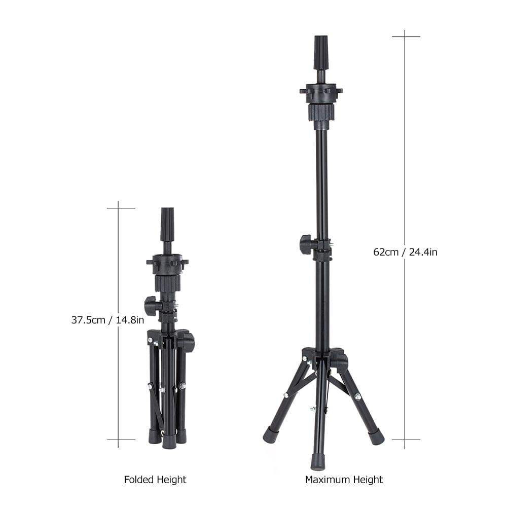 Mini Adjustable Hairdressing Tripod False Head Holder