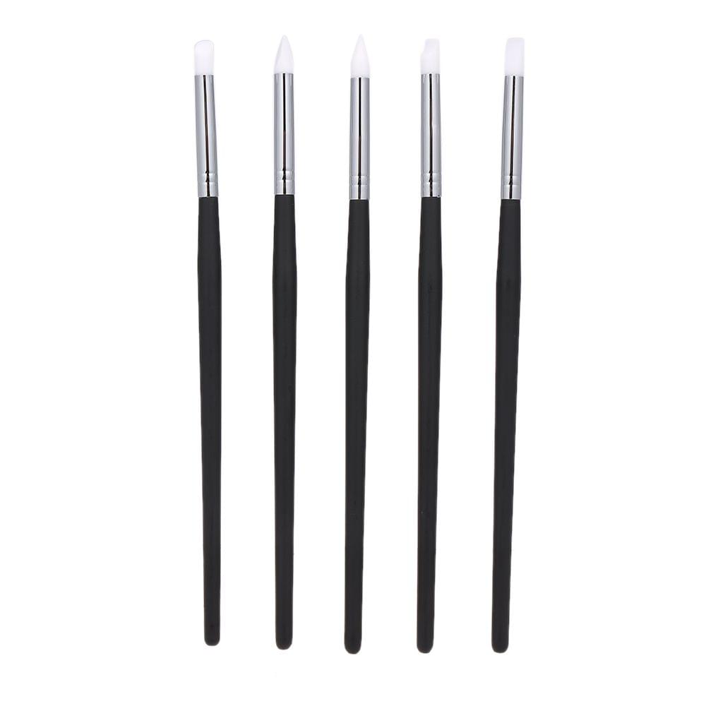 5 Pcs Dental Silicone Brush Pens Dental Shaping Tooth Tool (White)