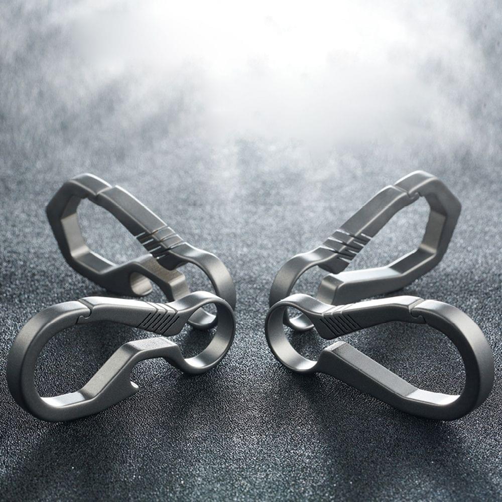 Outdoor Lightweight Titanium Key Chain Quick-release Key - B Plus