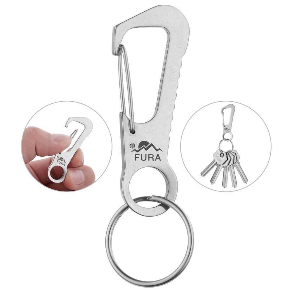 Stainless Steel Key Chain Multifunction Key Ring Carabiner - Stainless Steel