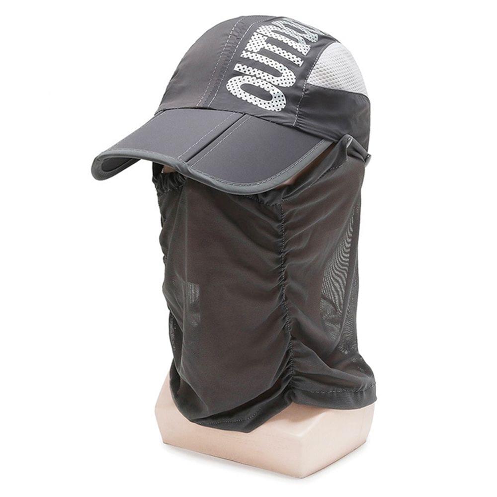 Detachable Mesh Hat Sunblock Hat Breathable Cap for Outdoor