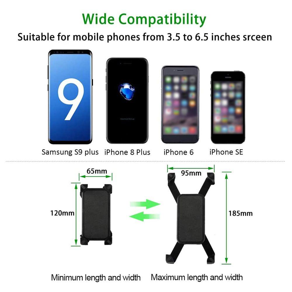 Anti-Shock Mountain Bike Phone Bracket 360° Rotation Base