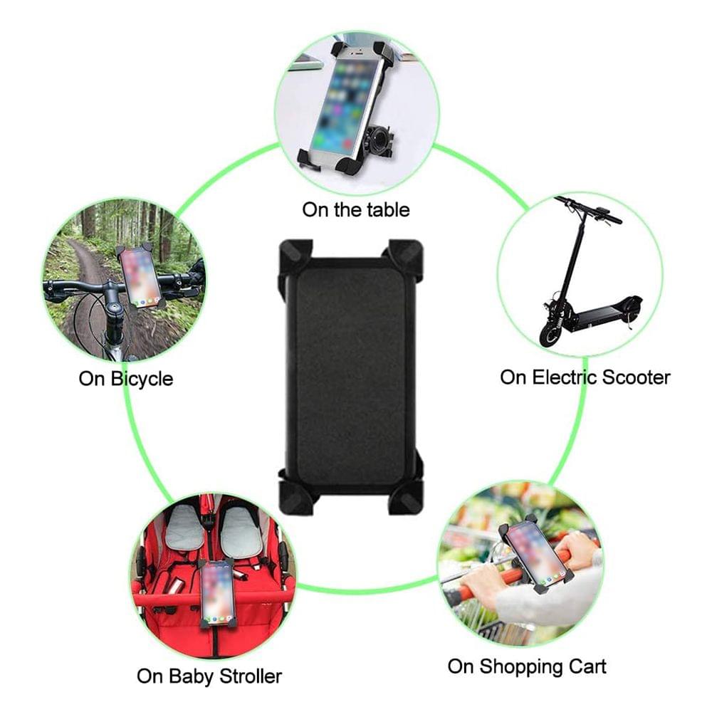 Anti-Shock Mountain Bike Phone Bracket 360° Rotation Base