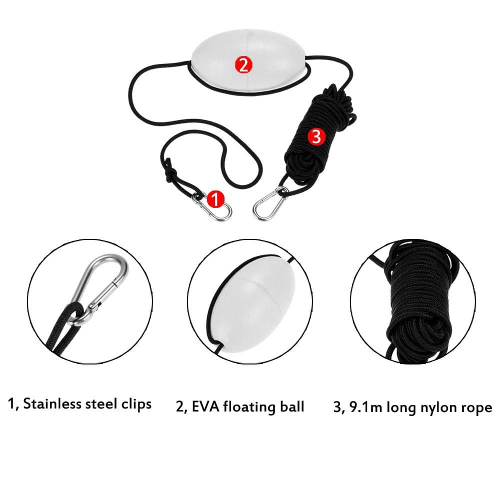 1pc Kayak Drift Anchor Tow Rope Tow Line 8.5m / 28ft Long
