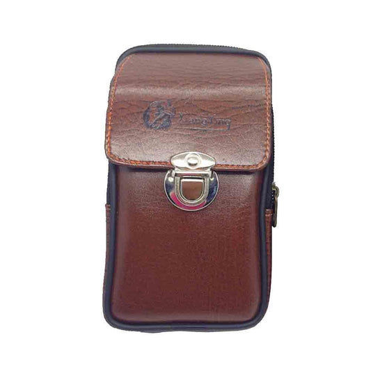 Mini Men Faux Leather Zipper Tactical Belt Pouch Waist Bag
